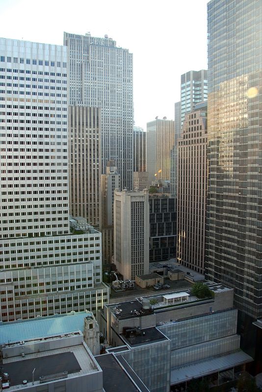 New York City Fifth Avenue 700-5 The Peninsula Hotel Salon De Ning Rooftop Bar Looking South To 666 Fifth Ave, GE Building, Museum Tower